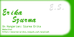 erika szurma business card